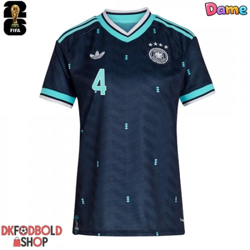 Tyskland Jonathan Tah #4 Udebanetrøje Dame VM 2026 Kort ærmer